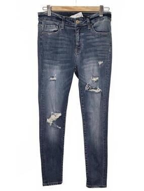 NWT Vervet Distressed Mid-Rise Skinny Jeans- Medium Wash- Size  26
